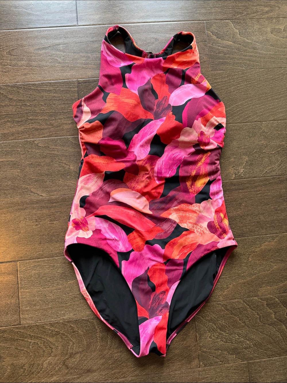 Athleta Floral Sporty One Piece Swimsuit